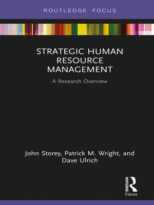 cover image of Strategic Human Resource Management